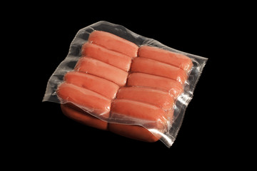 vacuum-packed sausages - 75612437