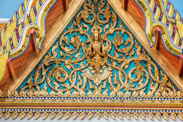 roof detail Wat Pho temple bangkok Thailand