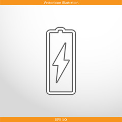 Vector battery web flat icon