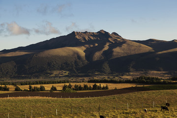 Fototapeta na wymiar Volcano Pasochoa at dawn