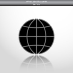 Vector globe web flat icon