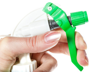 Cleaning equipment, green garden plastic foggy sprayer bottle in