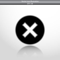 Vector close web flat icon