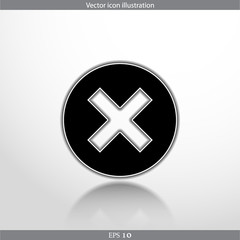 Vector close web flat icon