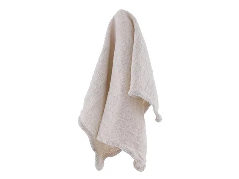 Clean rag suspended isolated on white background
