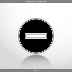 Vector minus web flat icon