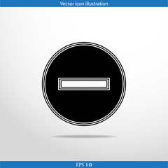 Vector minus web flat icon