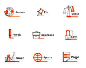 Line minimal design logo collection