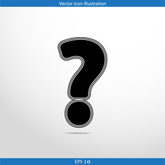 Vector question web flat icon
