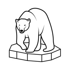 polar bear on an ice floe