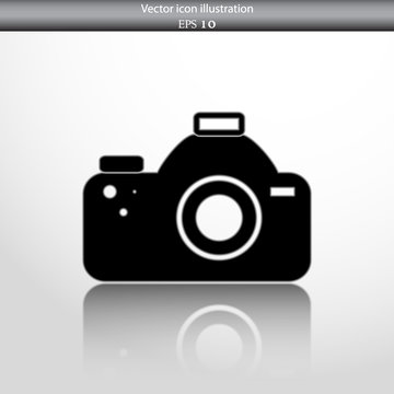 Vector photo camera web icon