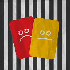 football soccer red yellow cards