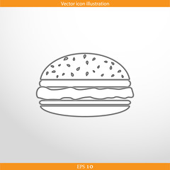 Vector hamburger web icon