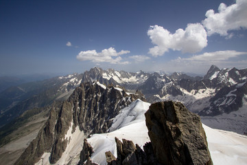 Mont Blanc massif in the Alps