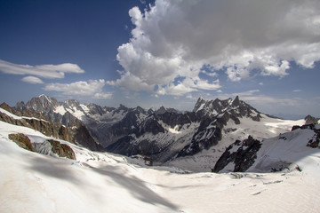 Mont Blanc massif in the Alps