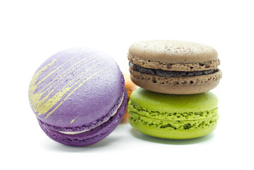 French colorful macarons.
