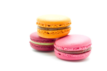 French colorful macarons.