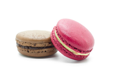 French colorful macarons.