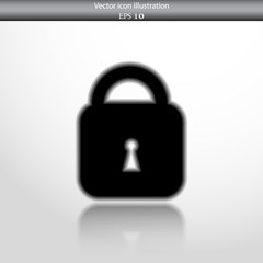 Vector padlock web flat icon