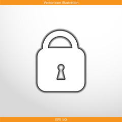 Vector padlock web flat icon