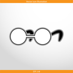 Fototapeta premium Vector glasses web flat icon