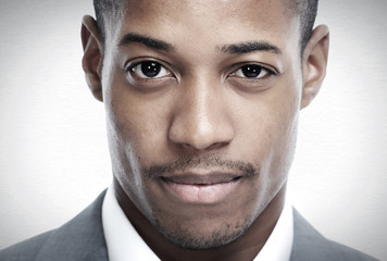 African-American black man face.
