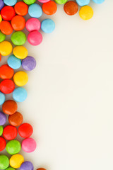 Schokolinsen: Platz für Text für Einladung oder Plakat für Feier