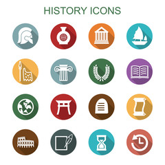 history long shadow icons