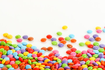 Schokolinsen: Platz für Text für Einladung oder Plakat für Feier