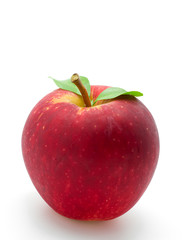 Red apple on white
