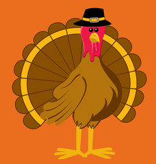 Cartoon Thanksgiving turkey