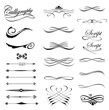 Calligraphy lines
