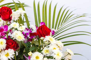Beautiful rose and white bouquet