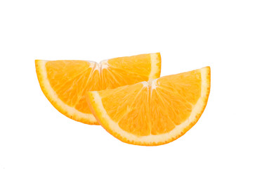 slice orange isolated on white background