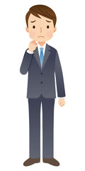 スーツを着た男性　就活　悩み