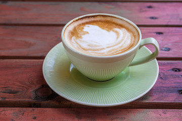 Coffee Cup on the red table