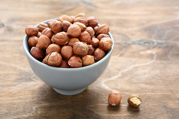 Hazelnuts in a bowl
