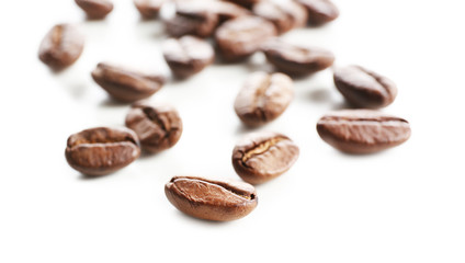 Coffee beans, isolated on white