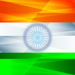 Glossy Indian Flag design for Republic Day celebration.