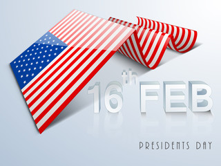 Creative American Flag design for Presidents Day celebration. 