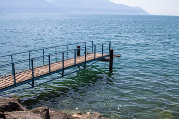 Pier on the lake Geneva, Switerland