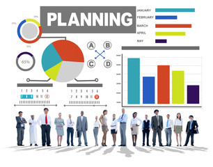 Obraz premium Ethnicity Business People Planning Startegy Vision Concept
