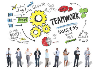 Teamwork Team Together Collaboration Business People Technology