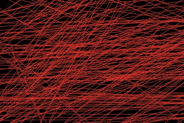 Red lines on black background.
