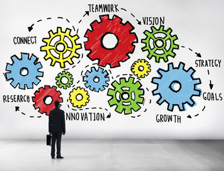 Businessman Goals Strategy Vision Support Concept