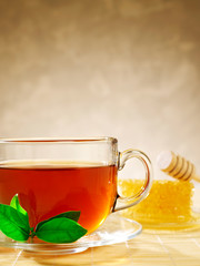 Cup of tea with honey