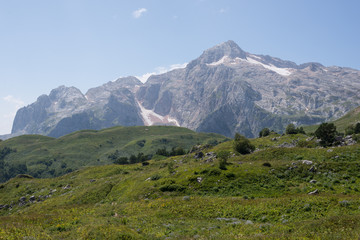 Fototapeta na wymiar Majestic mountain landscapes of the Caucasian reserve