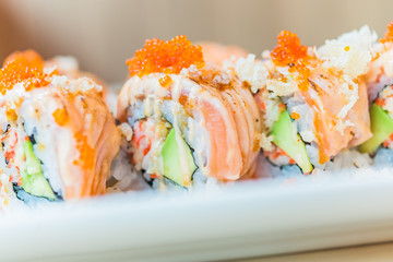 Salmon sushi roll