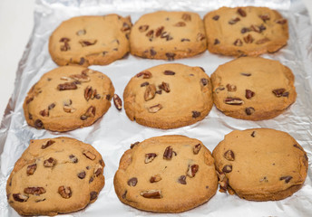 Fresh Baked Cookies on Foil