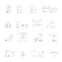 Street Food Icon Outline